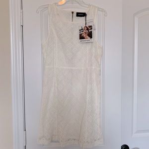 MinkPink Off White Lace Dress